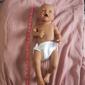 Diana 2000 Realistic Baby Doll with White Cloth Diaper Baby Boy